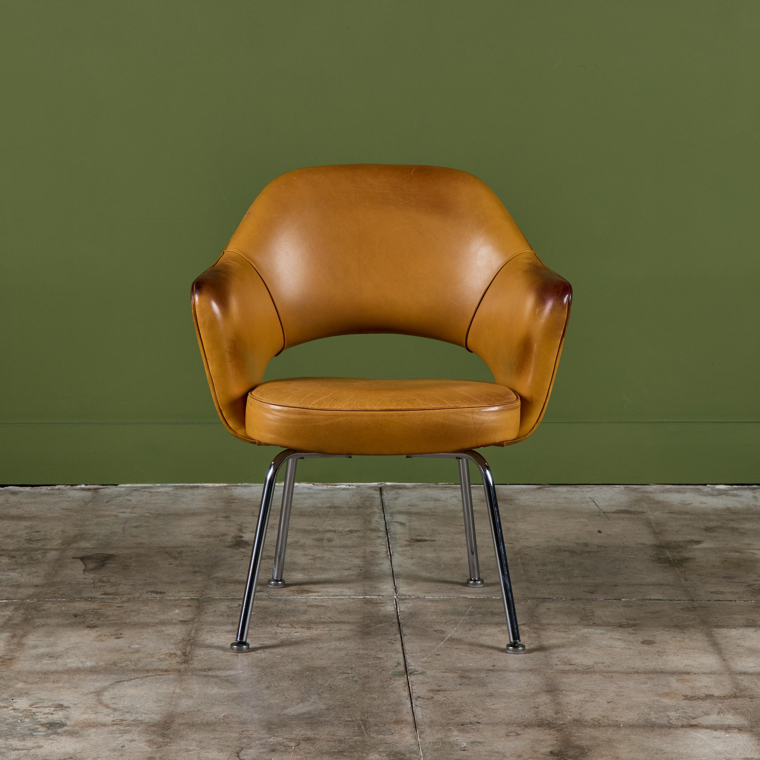 Américain Fauteuil en cuir 