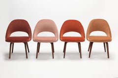 Eero Saarinen Executive Side Chairs with Wooden Legs