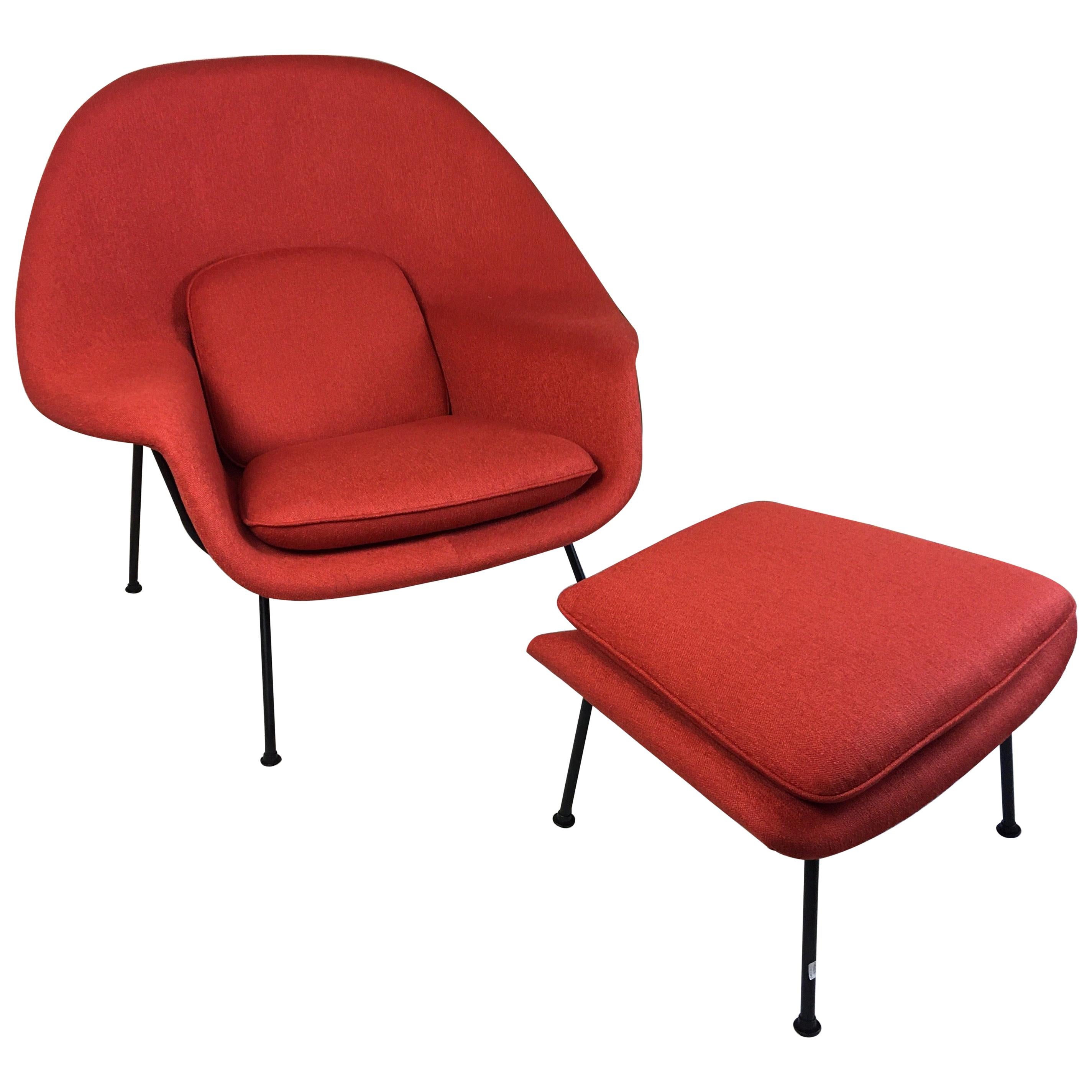 Eero Saarinen for Knoll 1950s Womb Chair and Ottoman