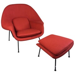 Eero Saarinen for Knoll 1950s Womb Chair and Ottoman