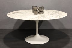 Eero Saarinen for Knoll 60" Tulip Table in Arabescato Marble