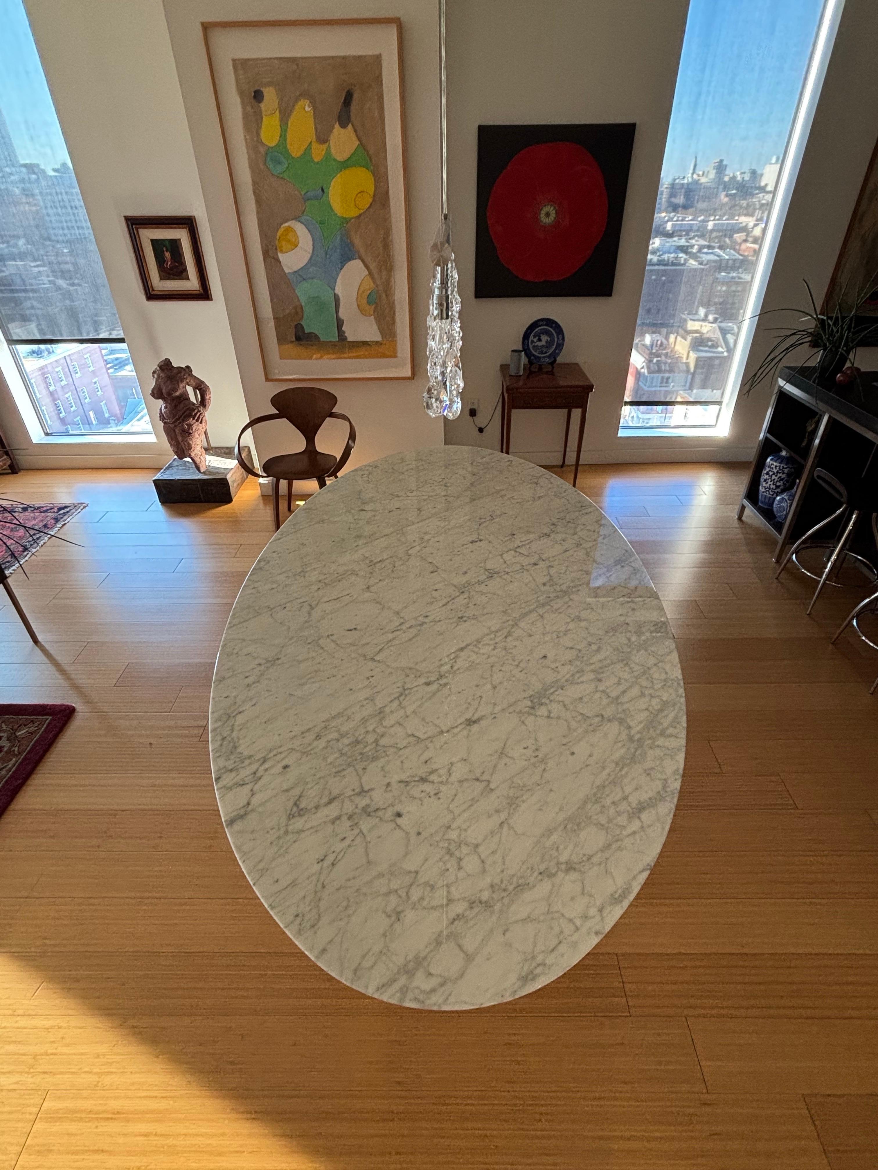 Table ovale en marbre Eero Saarinen pour Knoll 96 en vente 4