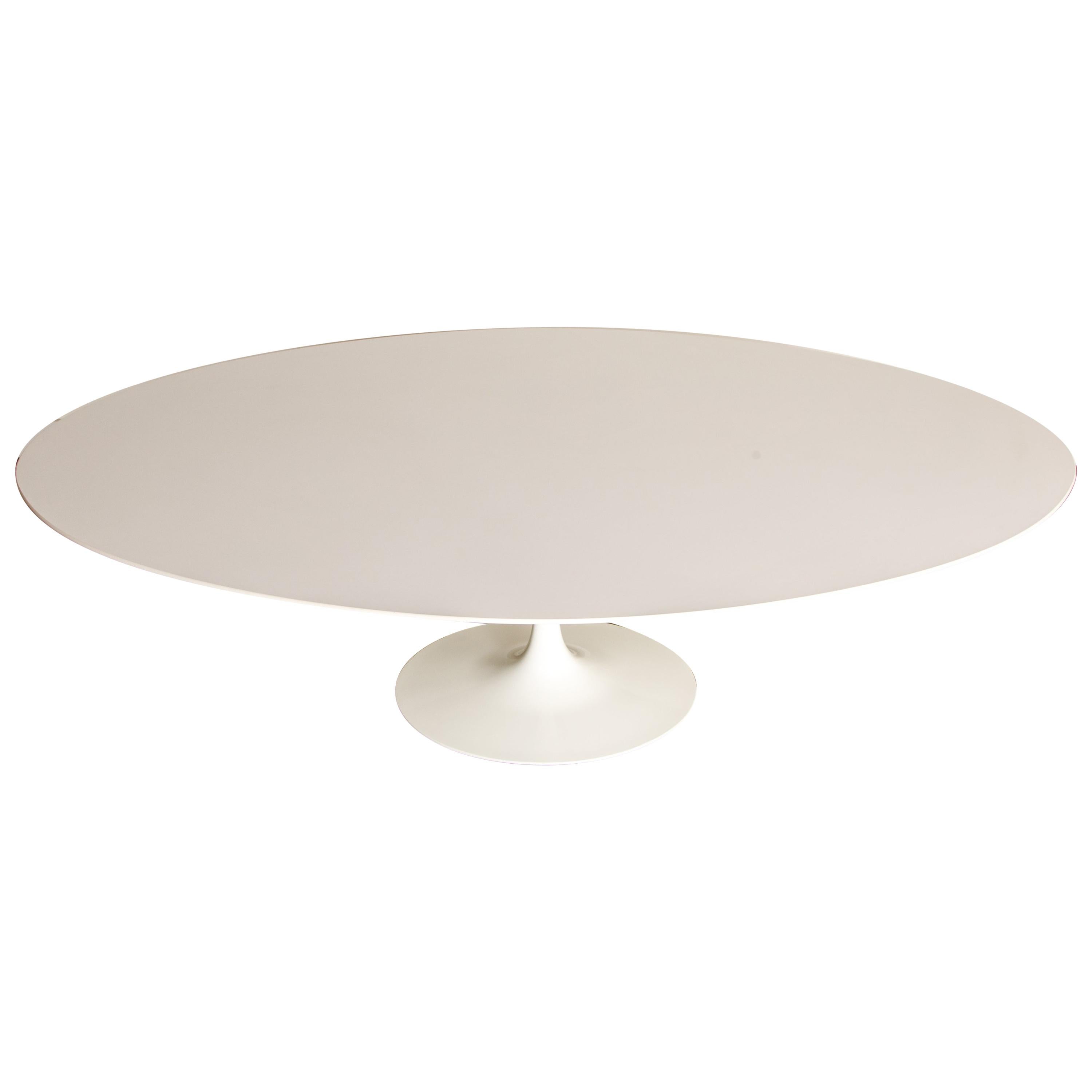 Eero Saarinen for Knoll 96" Oval 'Tulip' Pedestal Dining Table, Signed