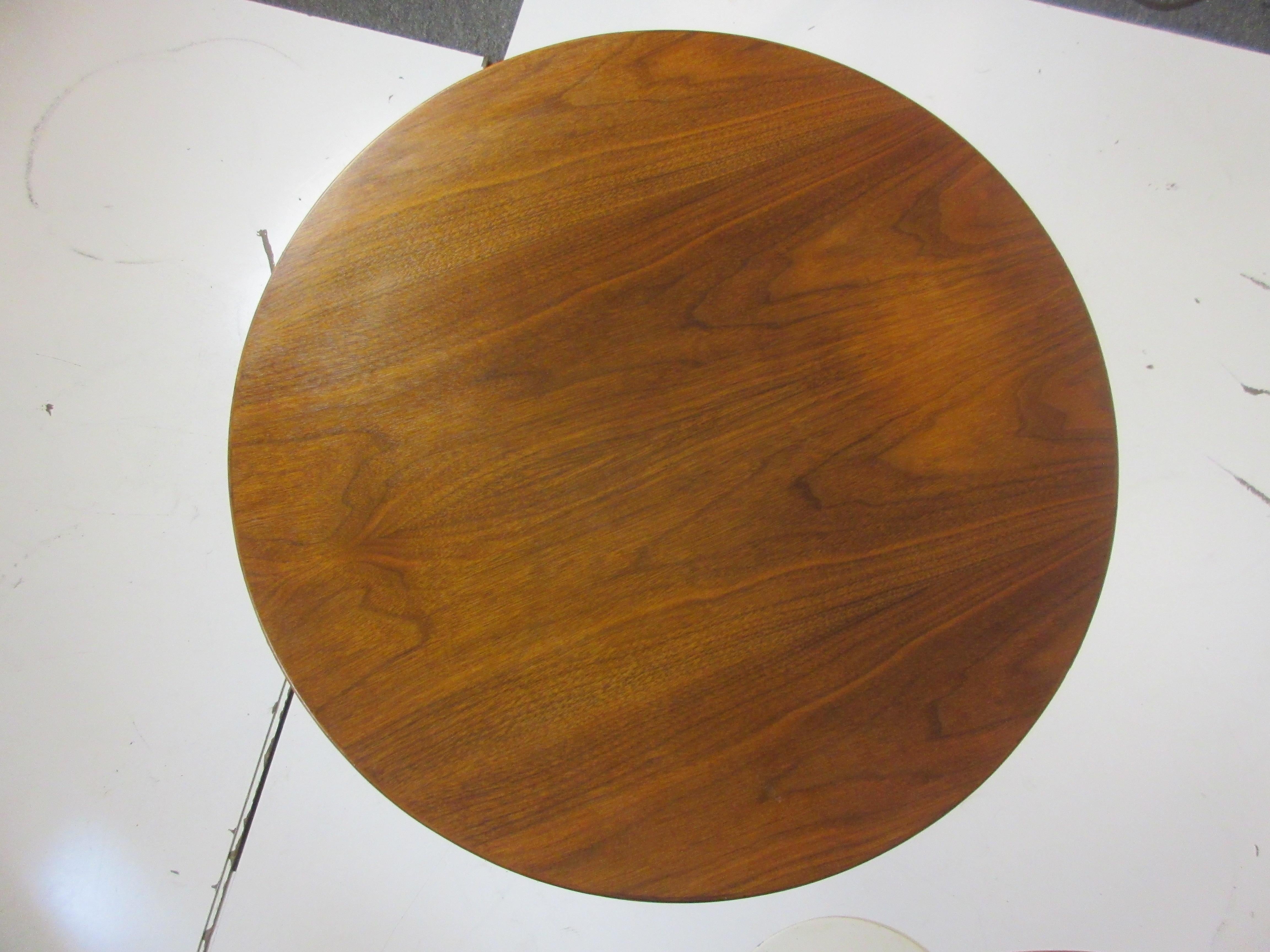 Mid-Century Modern Eero Saarinen for Knoll Associates Walnut Tulip Side Tables