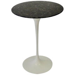 Eero Saarinen for Knoll Custom Black Stone Top on Early Tulip Table Base Base