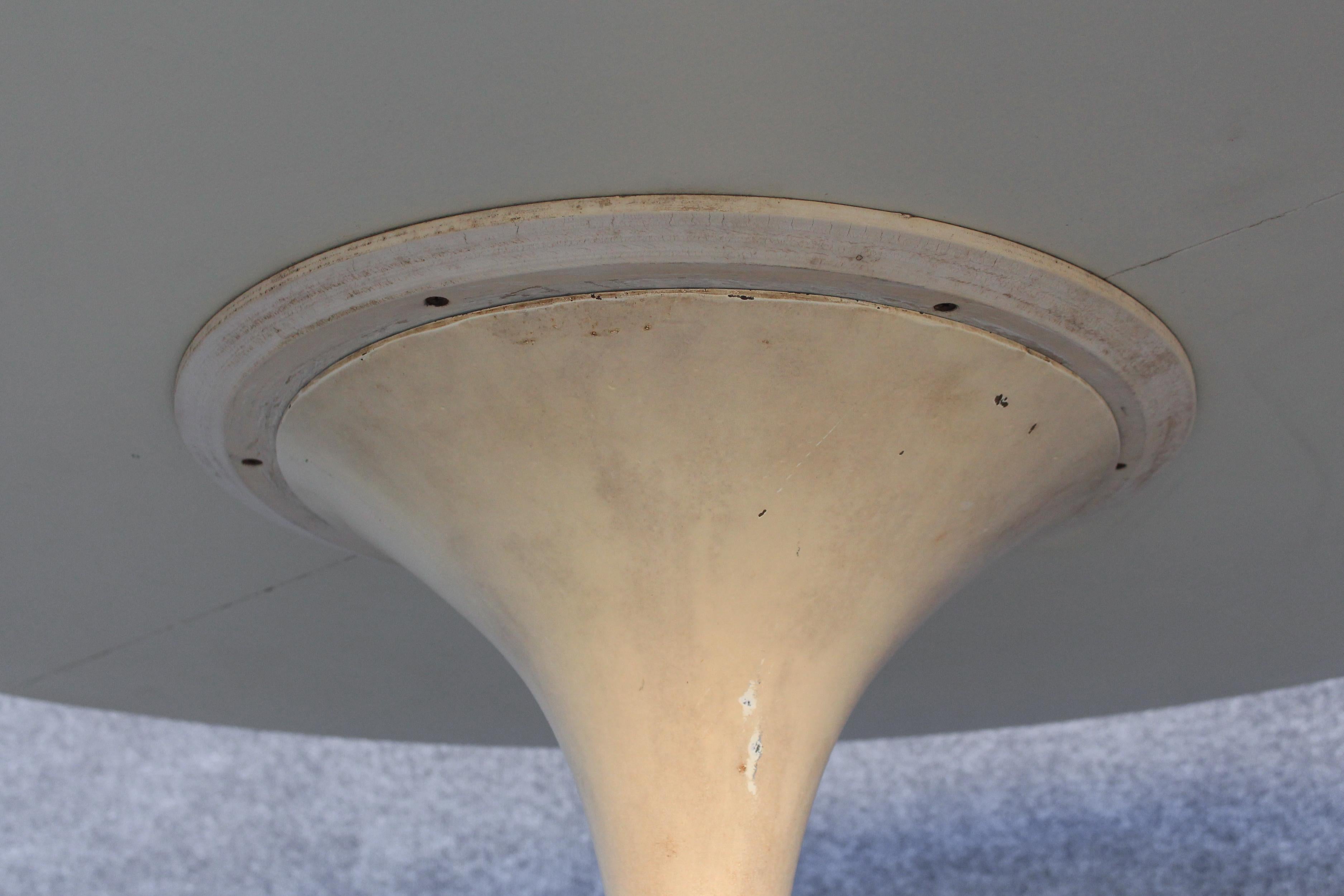 Mid-Century Modern Eero Saarinen for Knoll Early Tulip Table Cast Iron Base & White Laminate 54