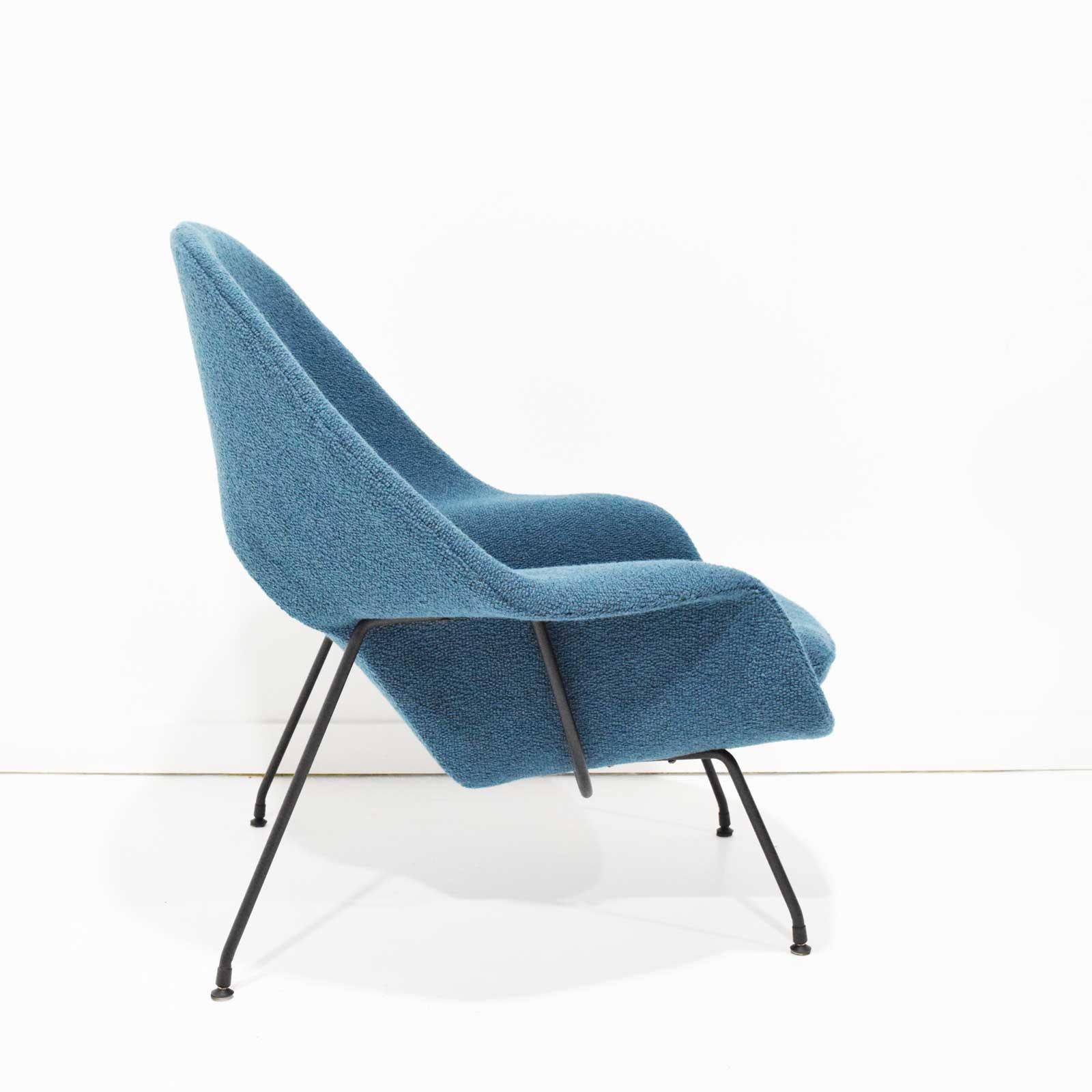 Mid-Century Modern Eero Saarinen for Knoll Early Womb Chair in new Larsen Upholstery
