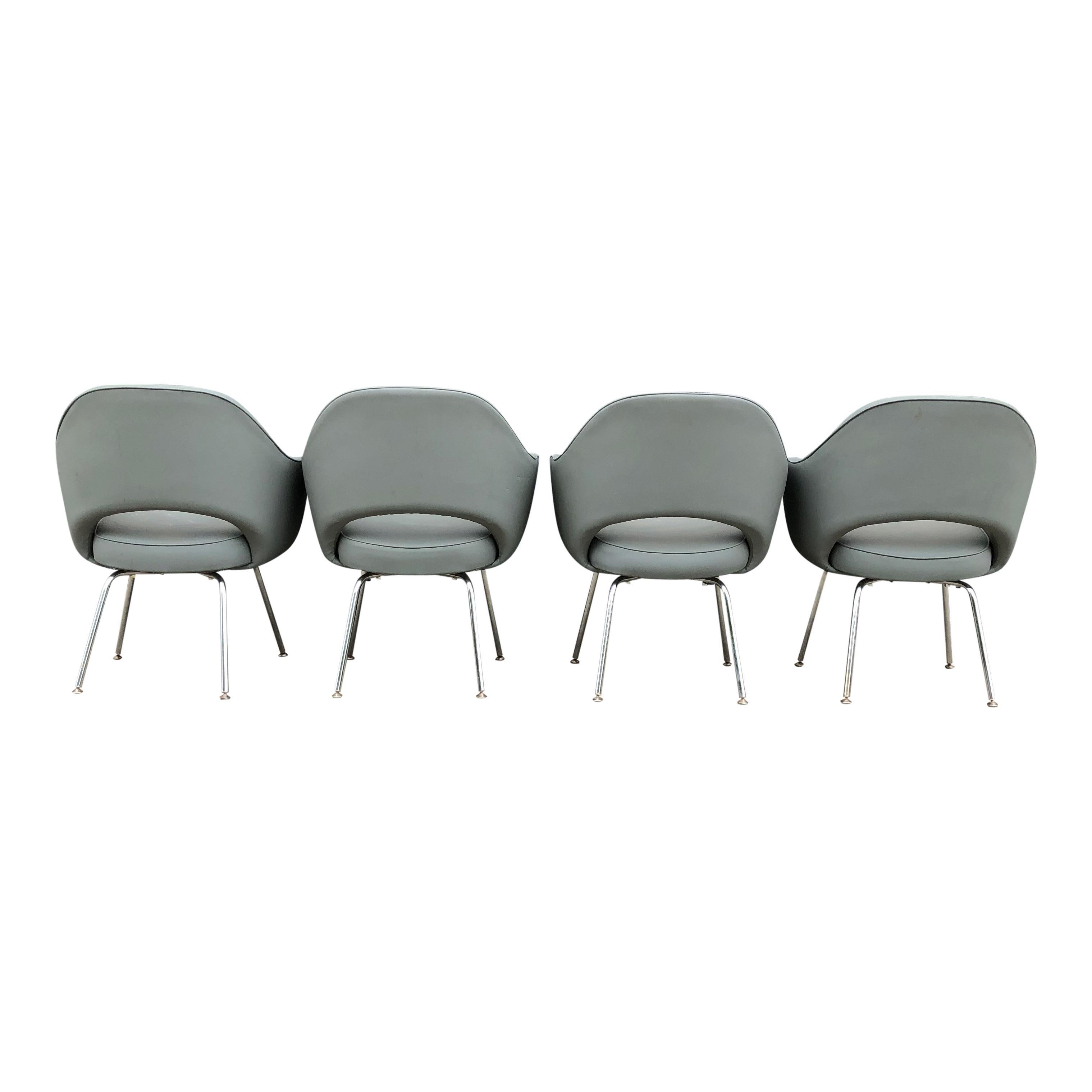 American Eero Saarinen for Knoll Executive Chairs for Re-Upholstery