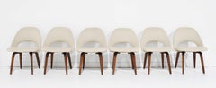 Eero Saarinen for Knoll Executive Dining Chairs in Off-White