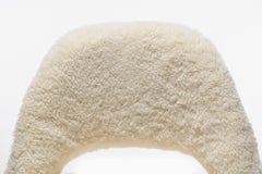 Eero Saarinen for Knoll Executive Side Chair in White Ivory Shearling c. 1950