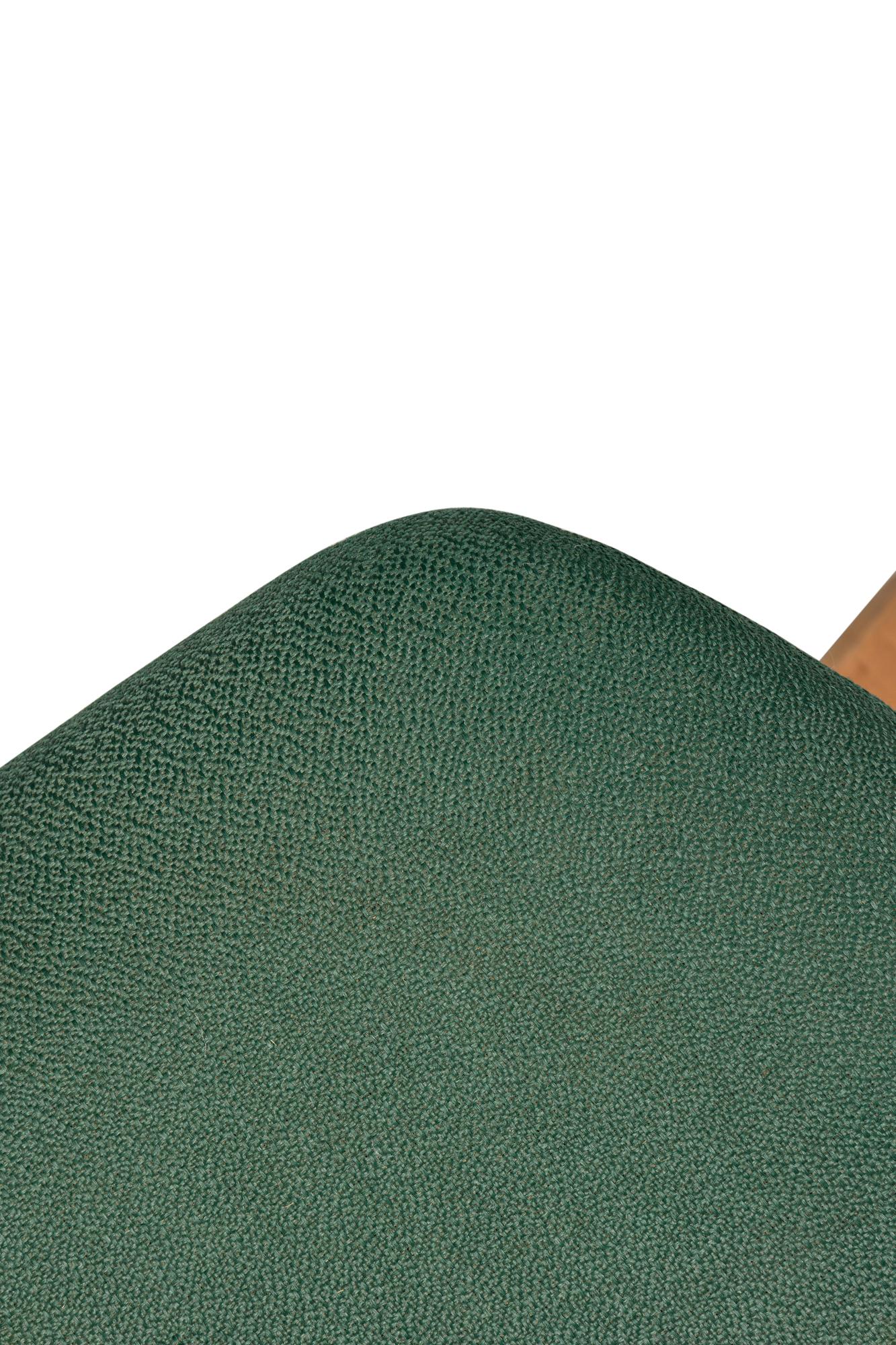 Gepolsterter Grasshopper-Stuhl und Fußhocker aus grünem Stoff, Eero Saarinen für Knoll im Angebot 4