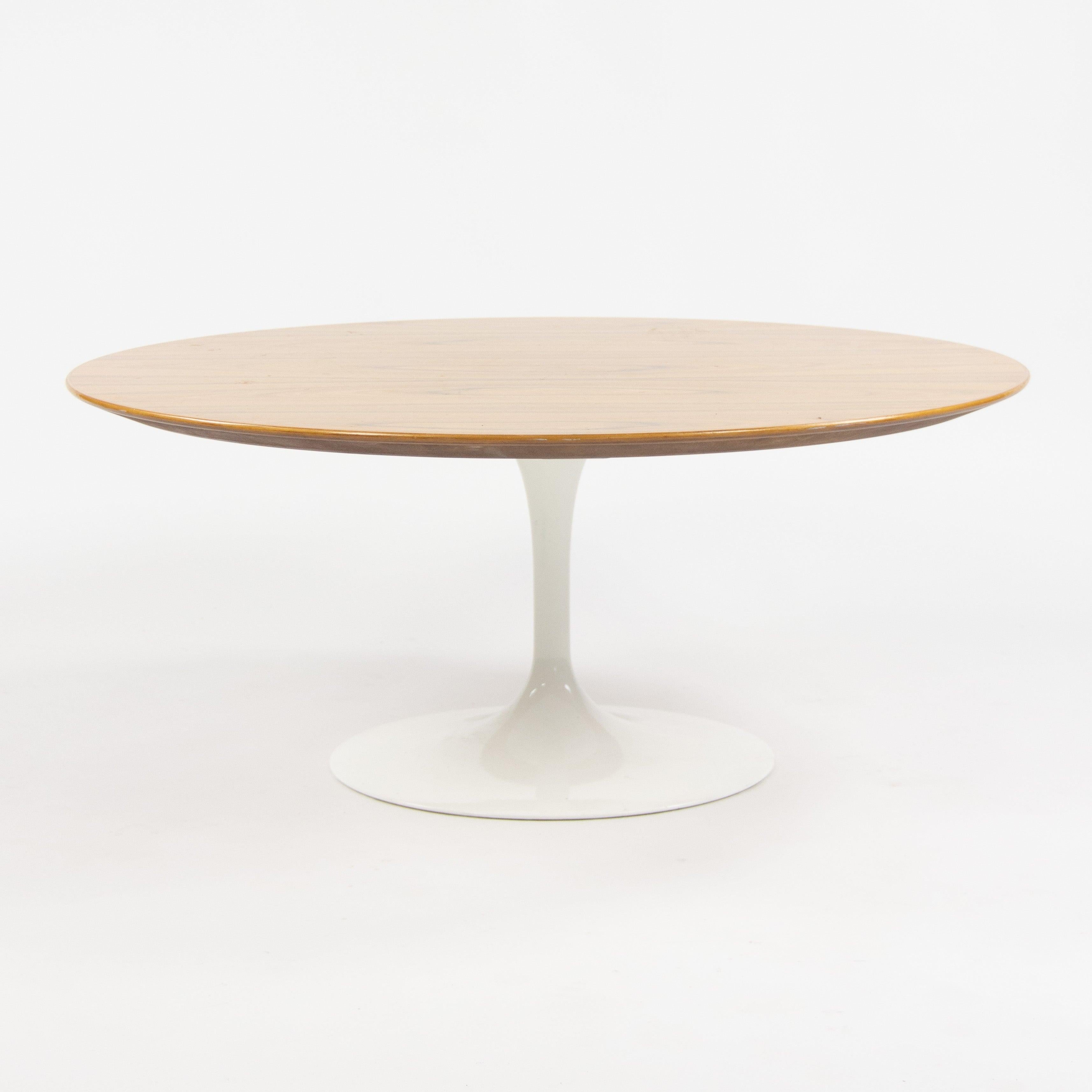 Modern Eero Saarinen For Knoll International 35 Inch Tulip Coffee Table Rosewood 2009 For Sale