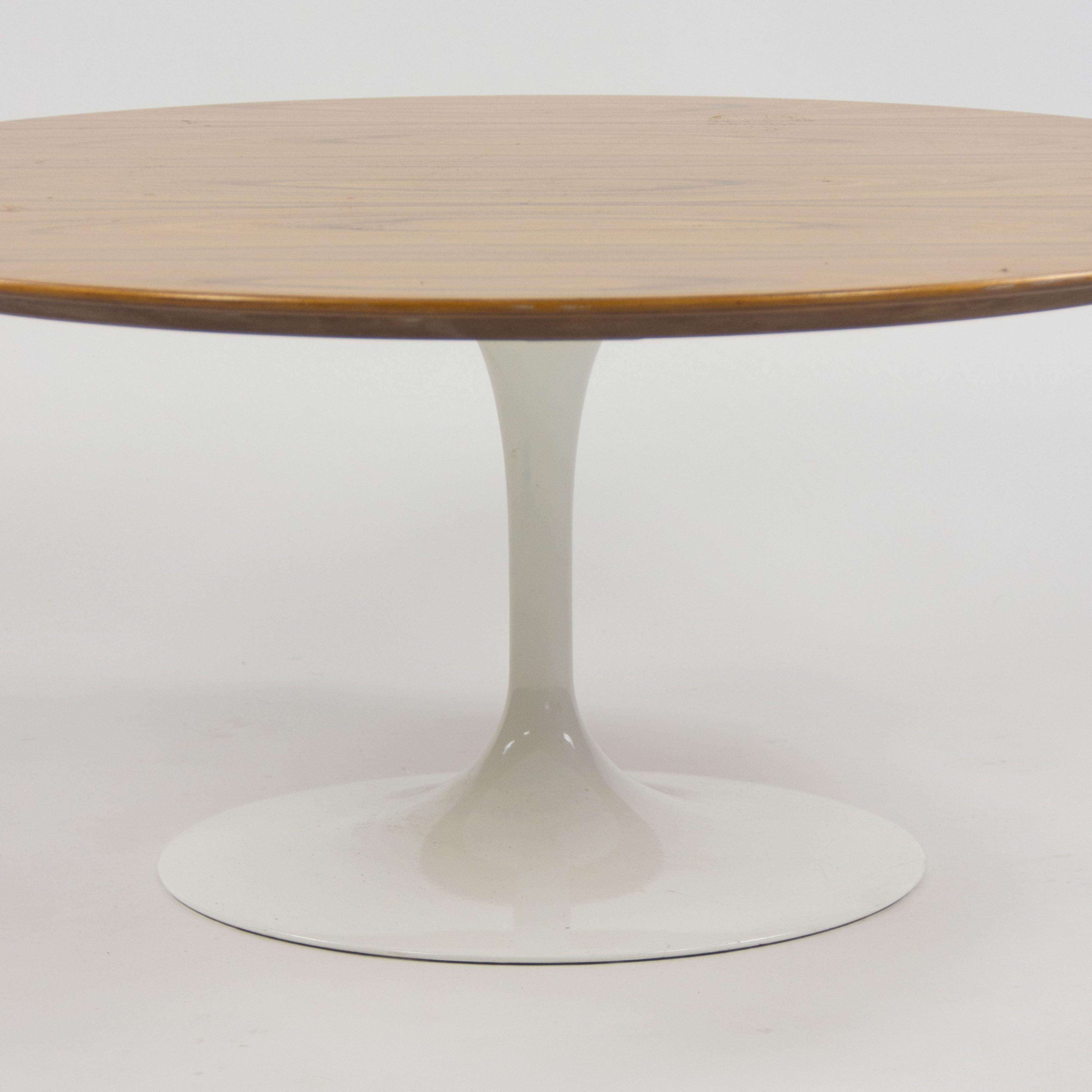 American Eero Saarinen For Knoll International 35 Inch Tulip Coffee Table Rosewood 2009 For Sale