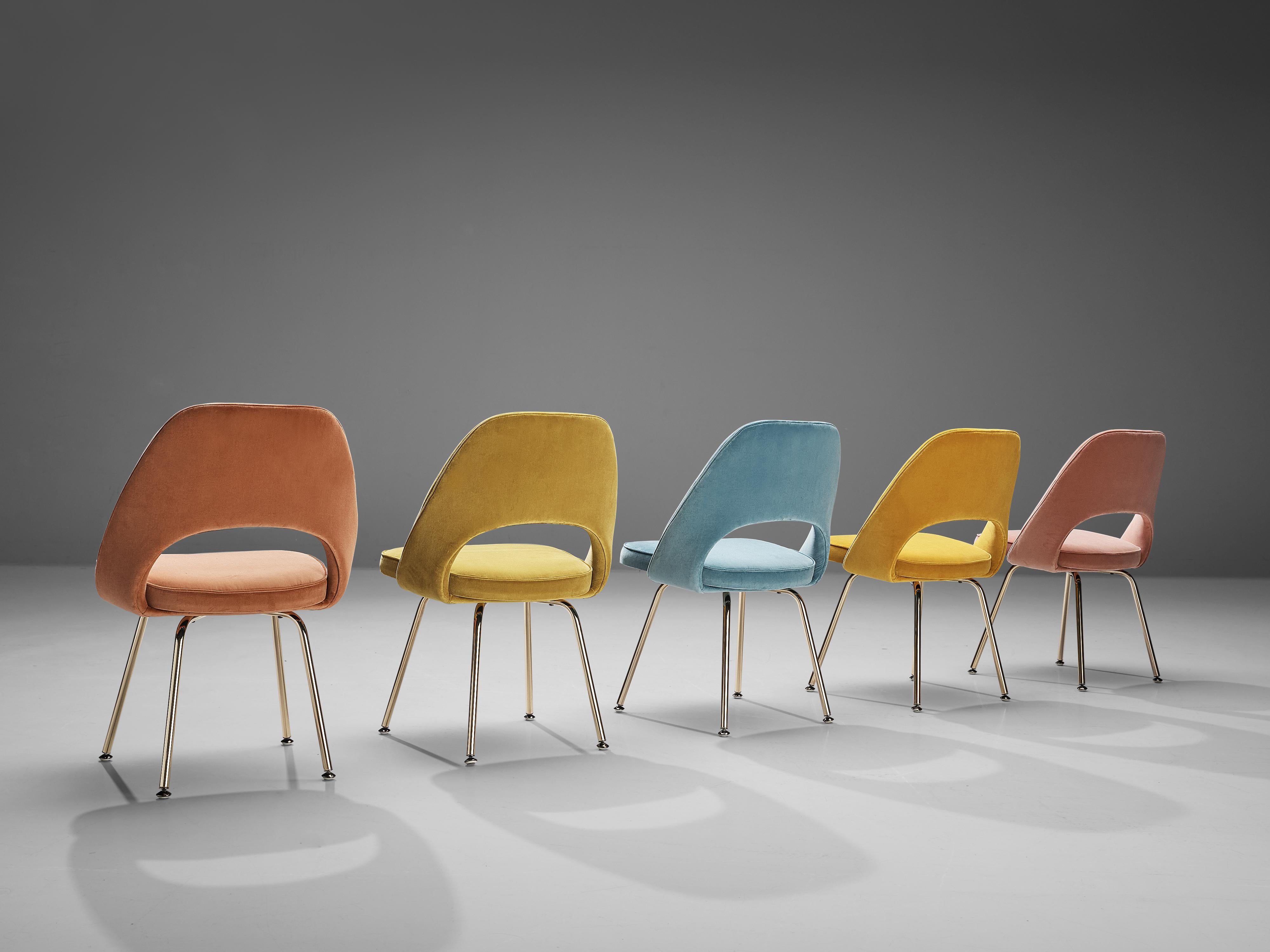 Eero Saarinen pour Knoll International Ensemble coloré de dix chaises de salle à manger  en vente 3
