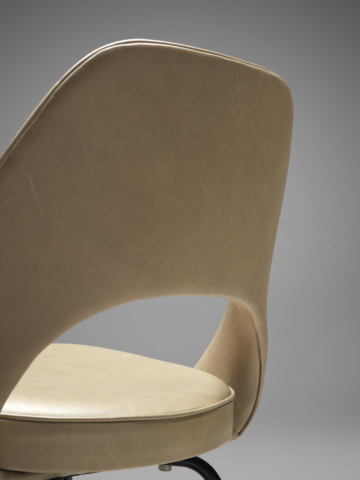 Metal Eero Saarinen for Knoll International Reupholstered Chairs