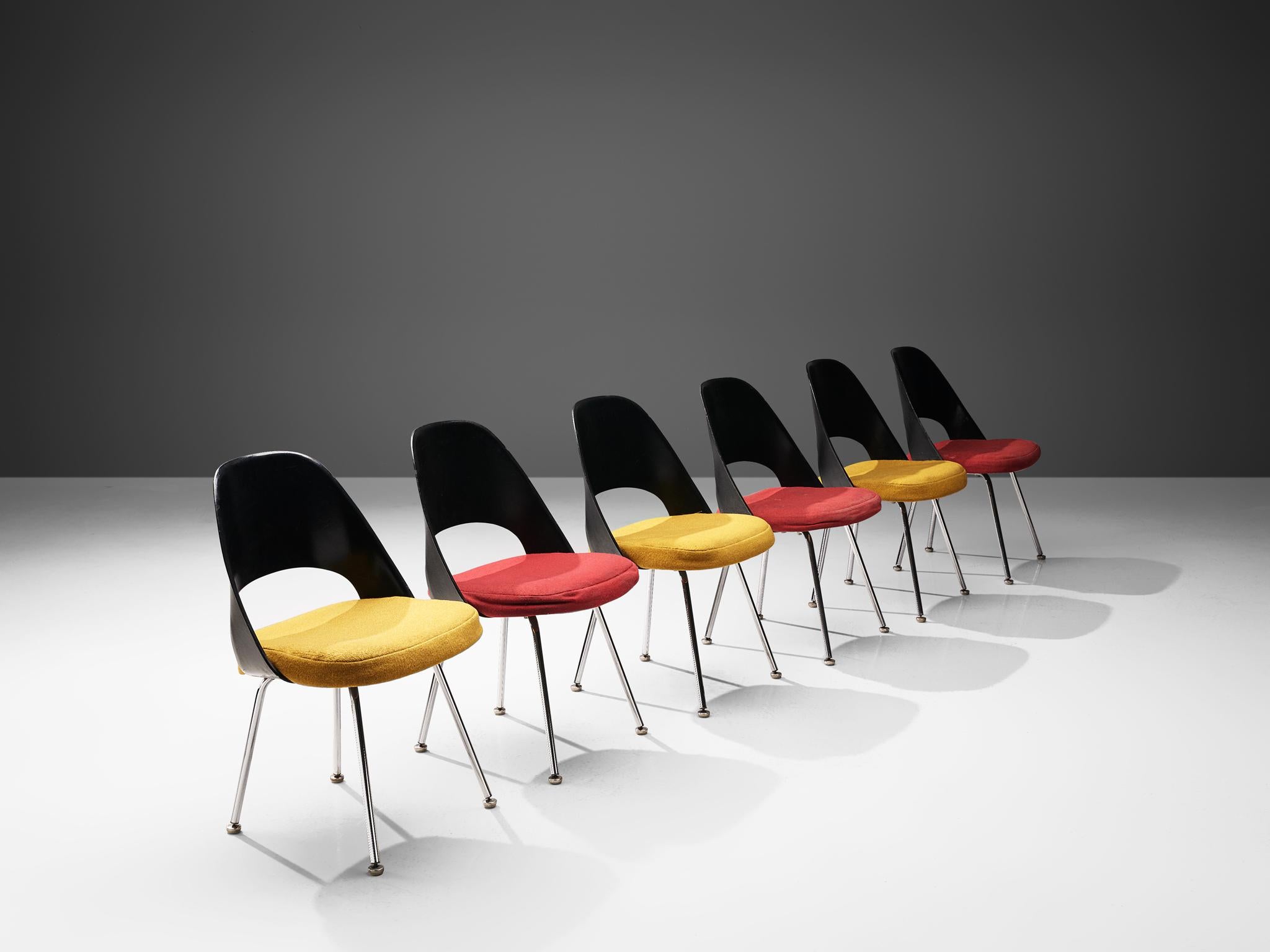 Acier Ensemble de six chaises de salle à manger Eero Saarinen pour Knoll International  en vente