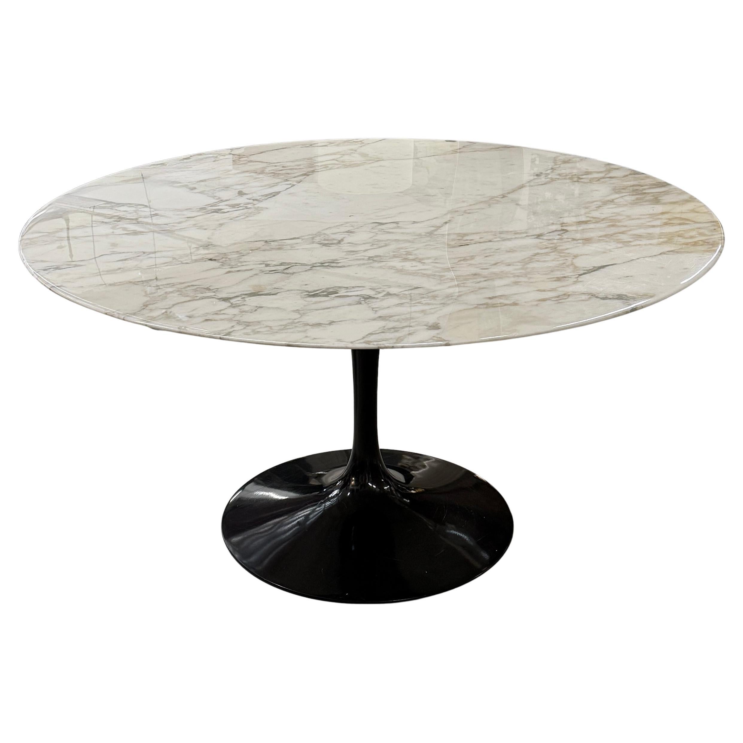 Eero Saarinen for Knoll Marble Pedestal Tulip Dining Table