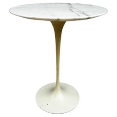 Eero Saarinen for Knoll Marble Round Side Table/ Iron Base!