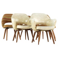 Eero Saarinen for Knoll Mid Century Bentwood Executive Dining Chairs, Set of 6
