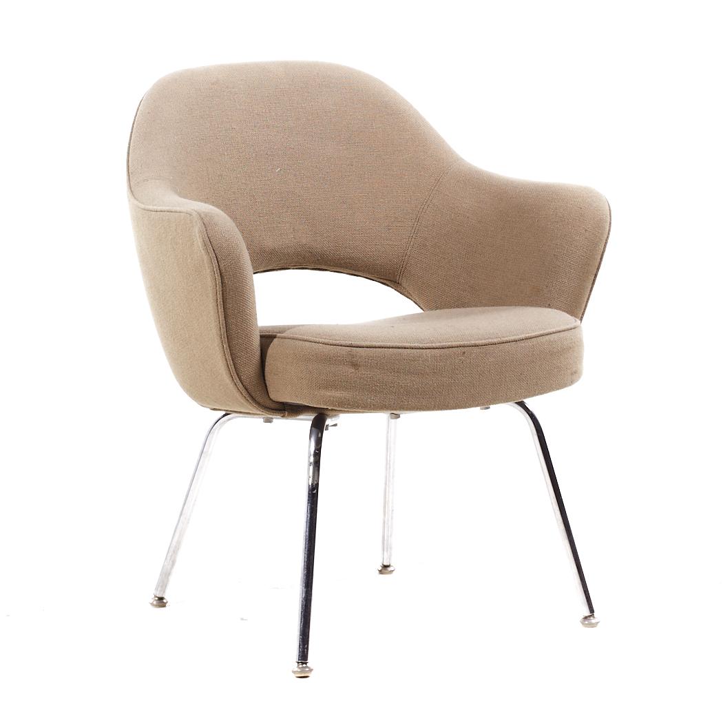 Eero Saarinen per Knoll - Set di 6 sedie da pranzo cromate del Medioevo in vendita 4