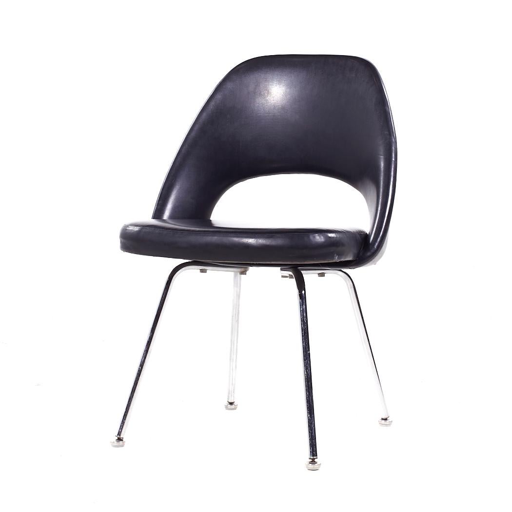 Fine XX secolo Eero Saarinen per Knoll - Set di 6 sedie da pranzo cromate del Medioevo in vendita