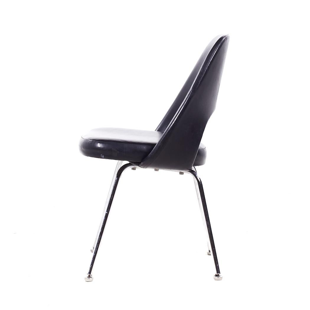 Eero Saarinen per Knoll - Set di 6 sedie da pranzo cromate del Medioevo in vendita 2