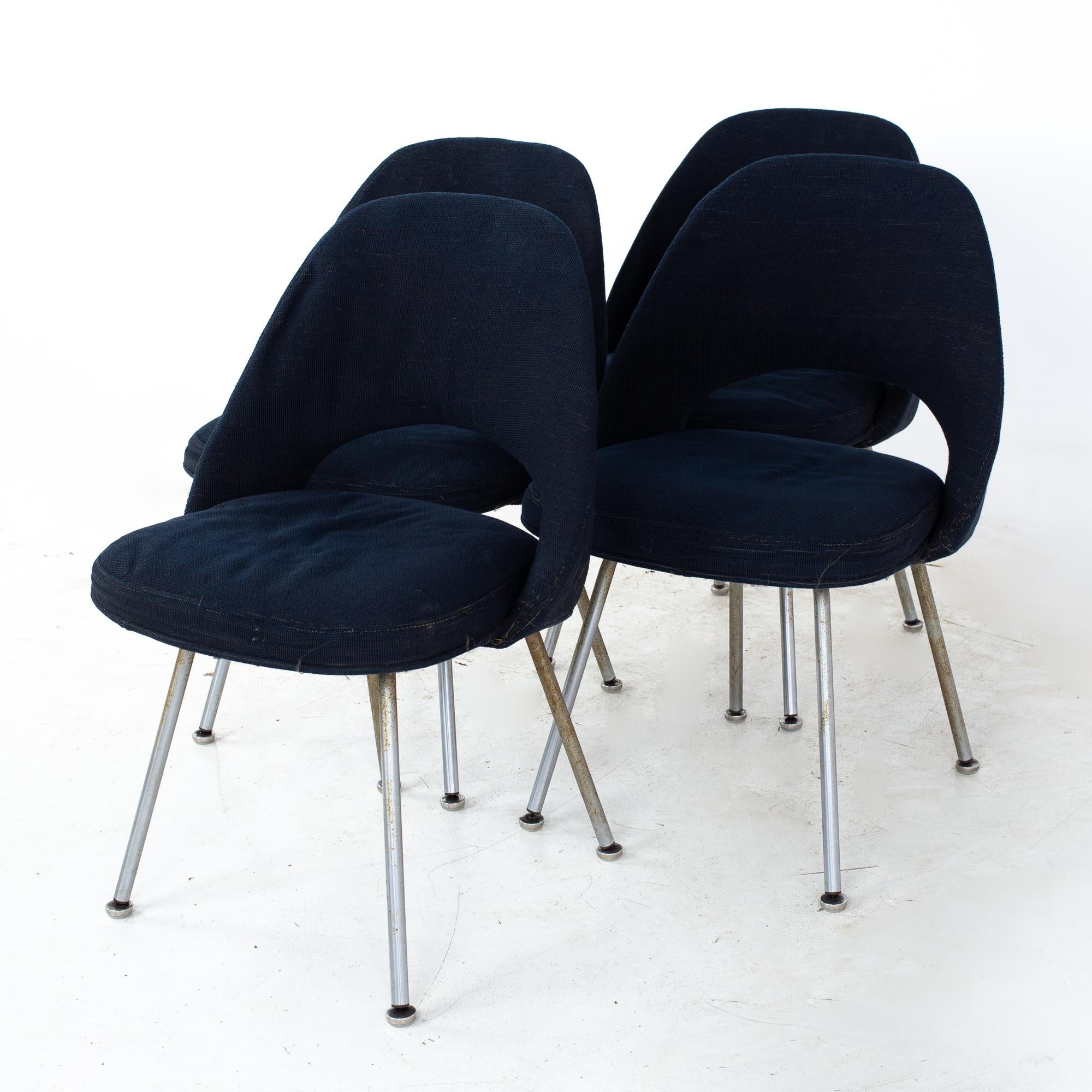 Late 20th Century Eero Saarinen for Knoll Mid Century Executive Dining Chairs - Set of 6