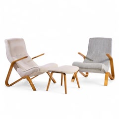Eero Saarinen for Knoll Mid Century Grasshopper Lounge Chairs – Pair and Ottoman