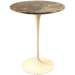 Vintage Eero Saarinen for Knoll Mid-Century Modern Tulip Side Table with Marble Top