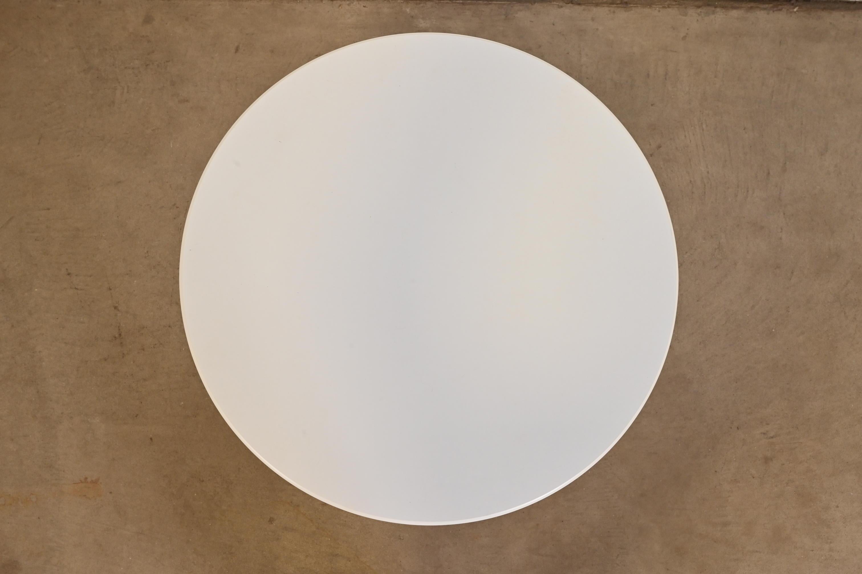 Metal Eero Saarinen for Knoll Mid-Century Modern White Pedestal Tulip Side Table For Sale