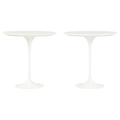 Vintage Eero Saarinen for Knoll Mid Century Tulip Side End Tables - Pair