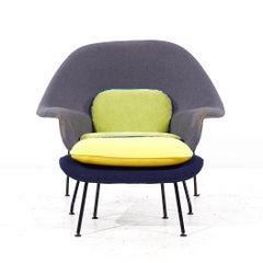Eero Saarinen for Knoll Mid Century Womb Chair with Ottoman
