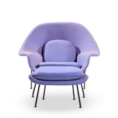 Eero Saarinen for Knoll Mid Century Womb Chair with Ottoman