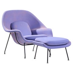 Eero Saarinen for Knoll Mid Century Womb Chair with Ottoman