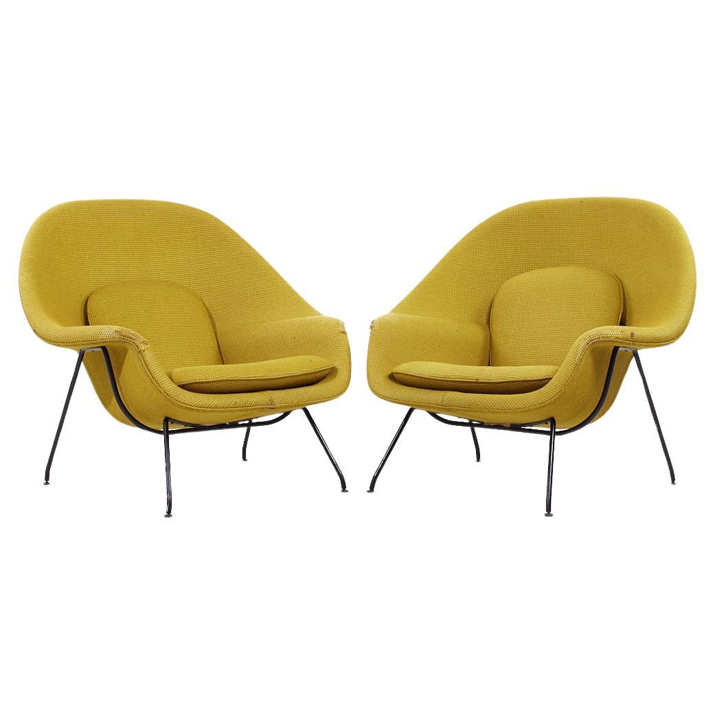 Eero Saarinen for Knoll Mid Century Womb Lounge Chairs - Pair