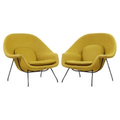 Retro Eero Saarinen for Knoll Mid Century Womb Lounge Chairs - Pair