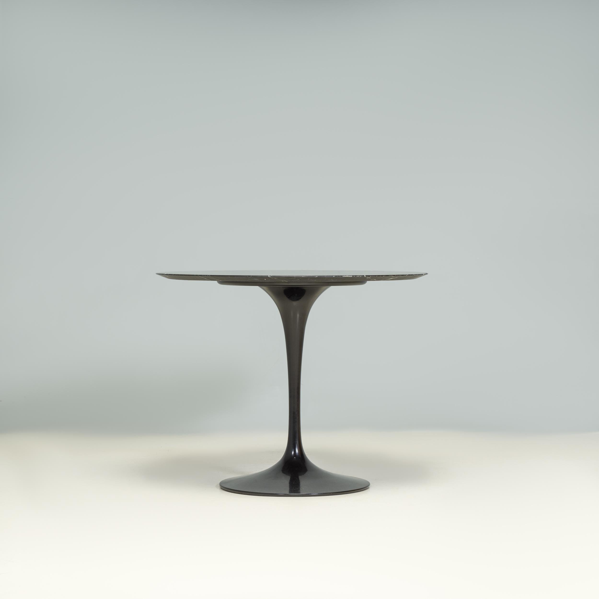 Eero Saarinen for Knoll Nero Marquina Marble Satin Round Pedestal ...