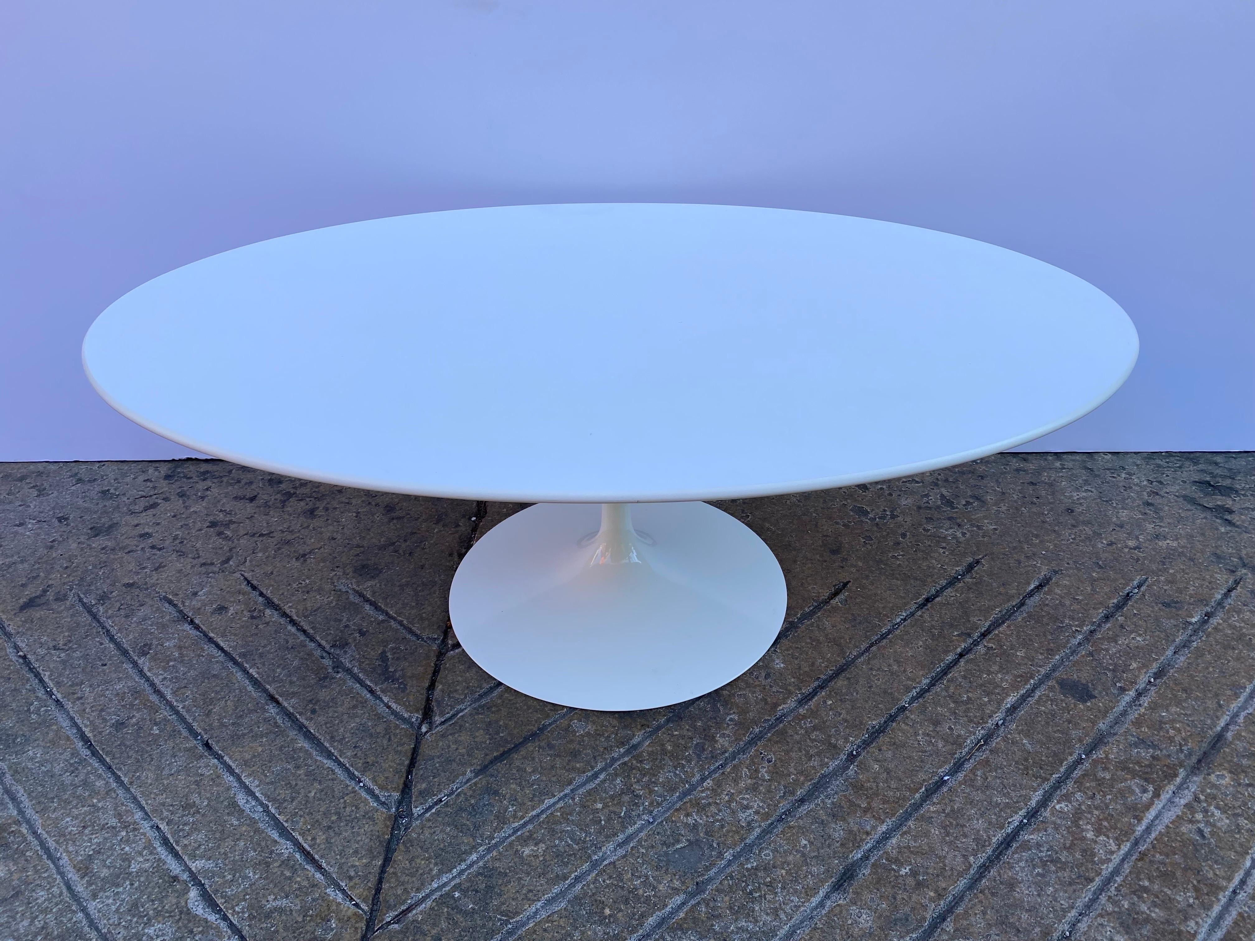 Eero Saarinen for Knoll Oval coffee table. Dated 2007. Table is in very nice shape! This one happens to be a 50th anniversary Table! Label to underside.