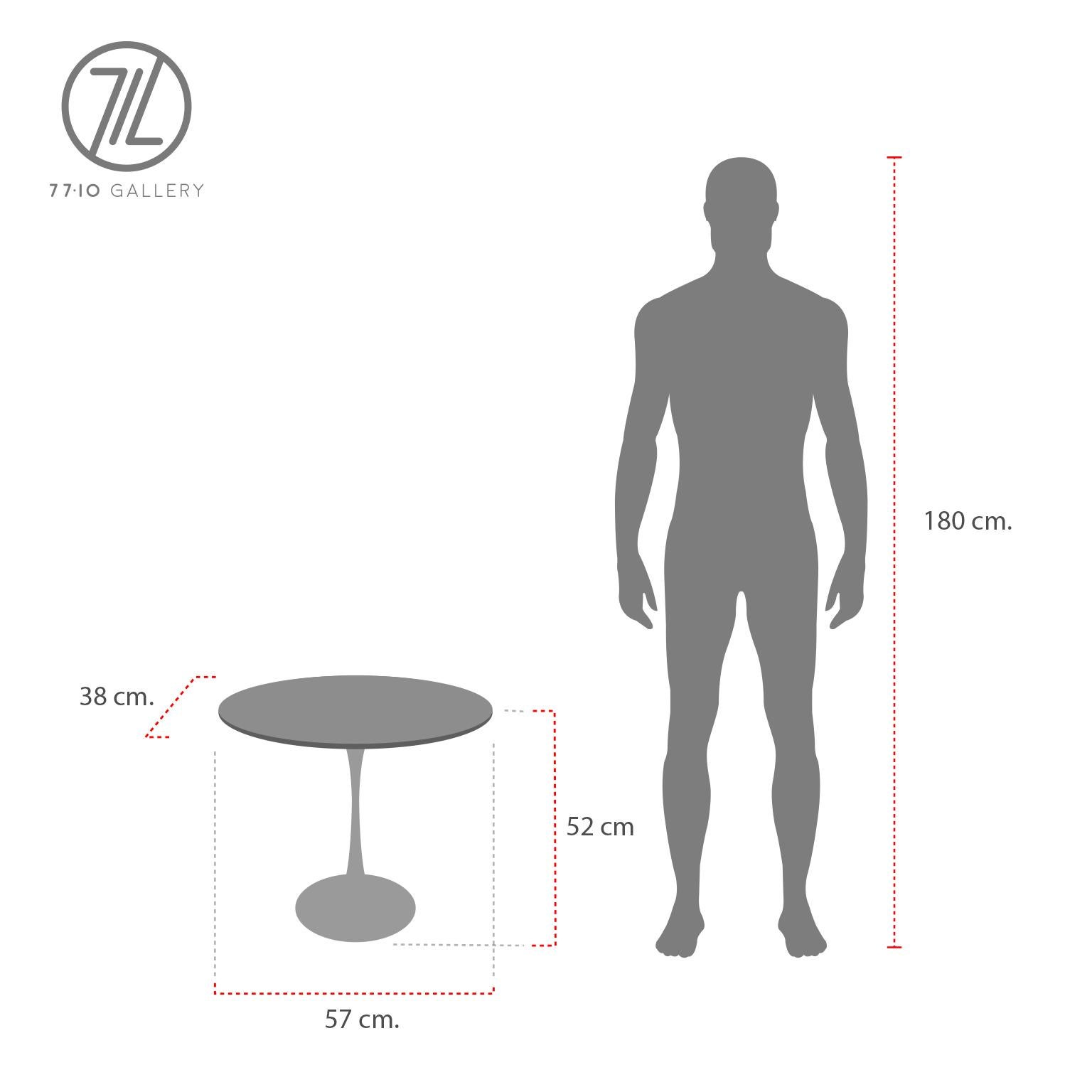 Aluminium Table d'appoint Tulip ovale rare d'Eero Saarinen pour Knoll en vente