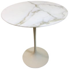 Retro Eero Saarinen for Knoll Round Marble Side Table 