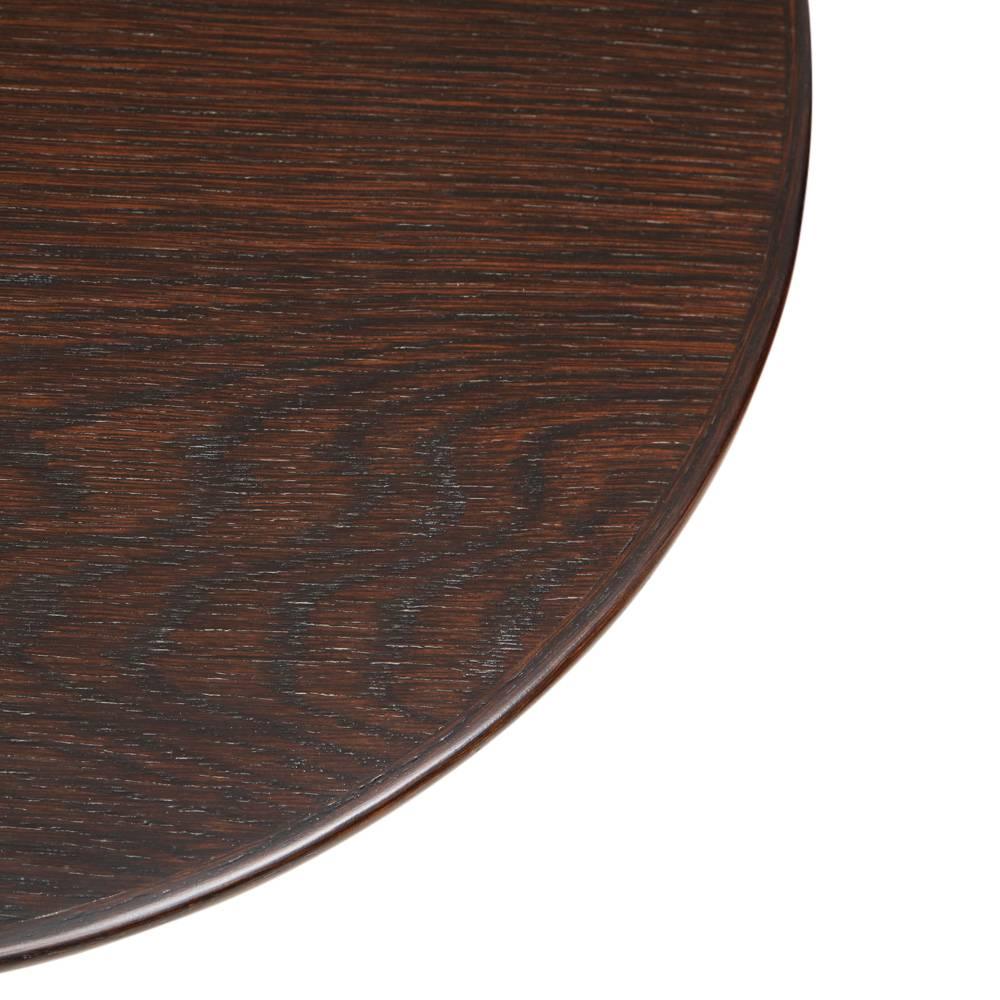 Aluminum Saarinen Side Table Knoll Wood Signed