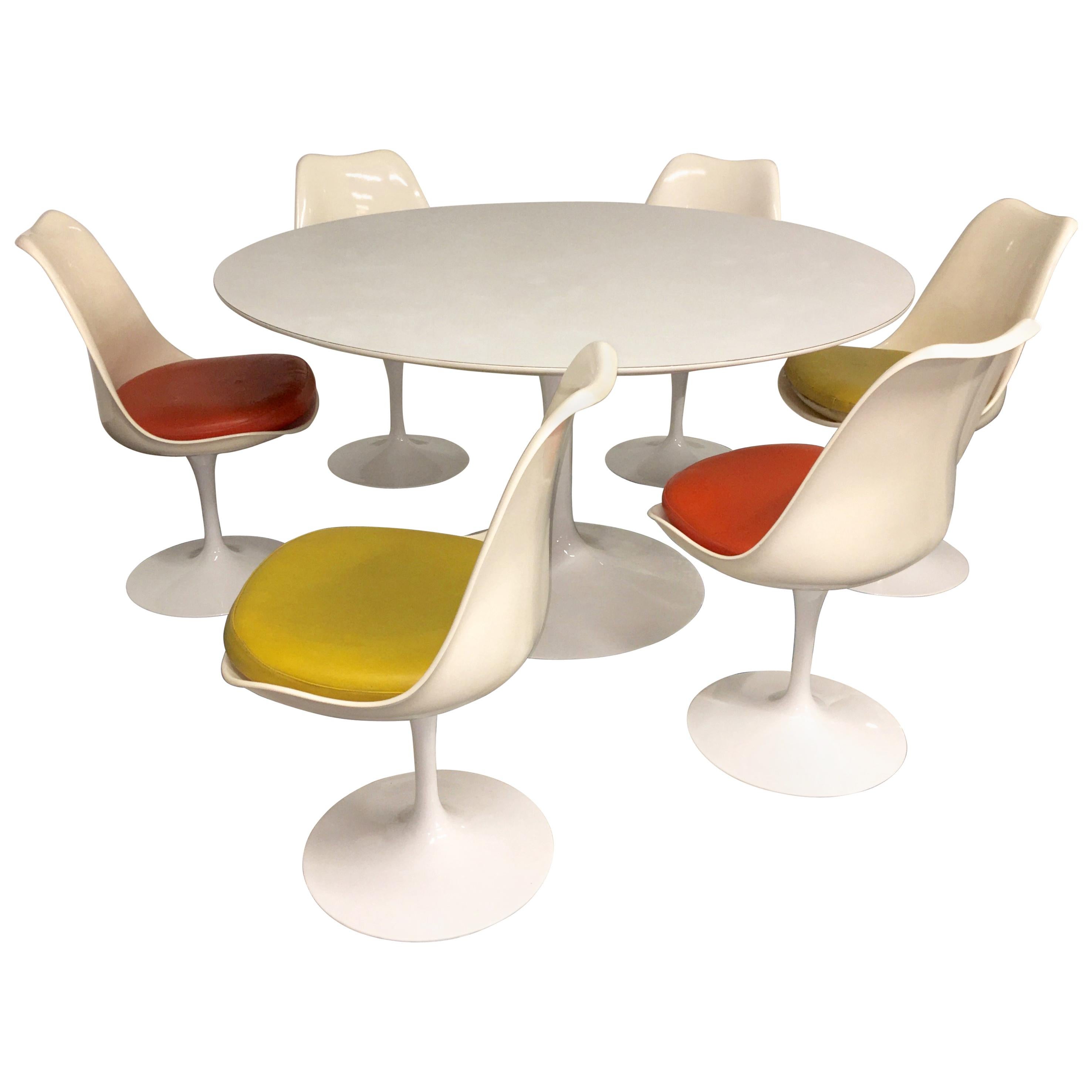 Eero Saarinen for Knoll 54" Round Tulip Dining Table 