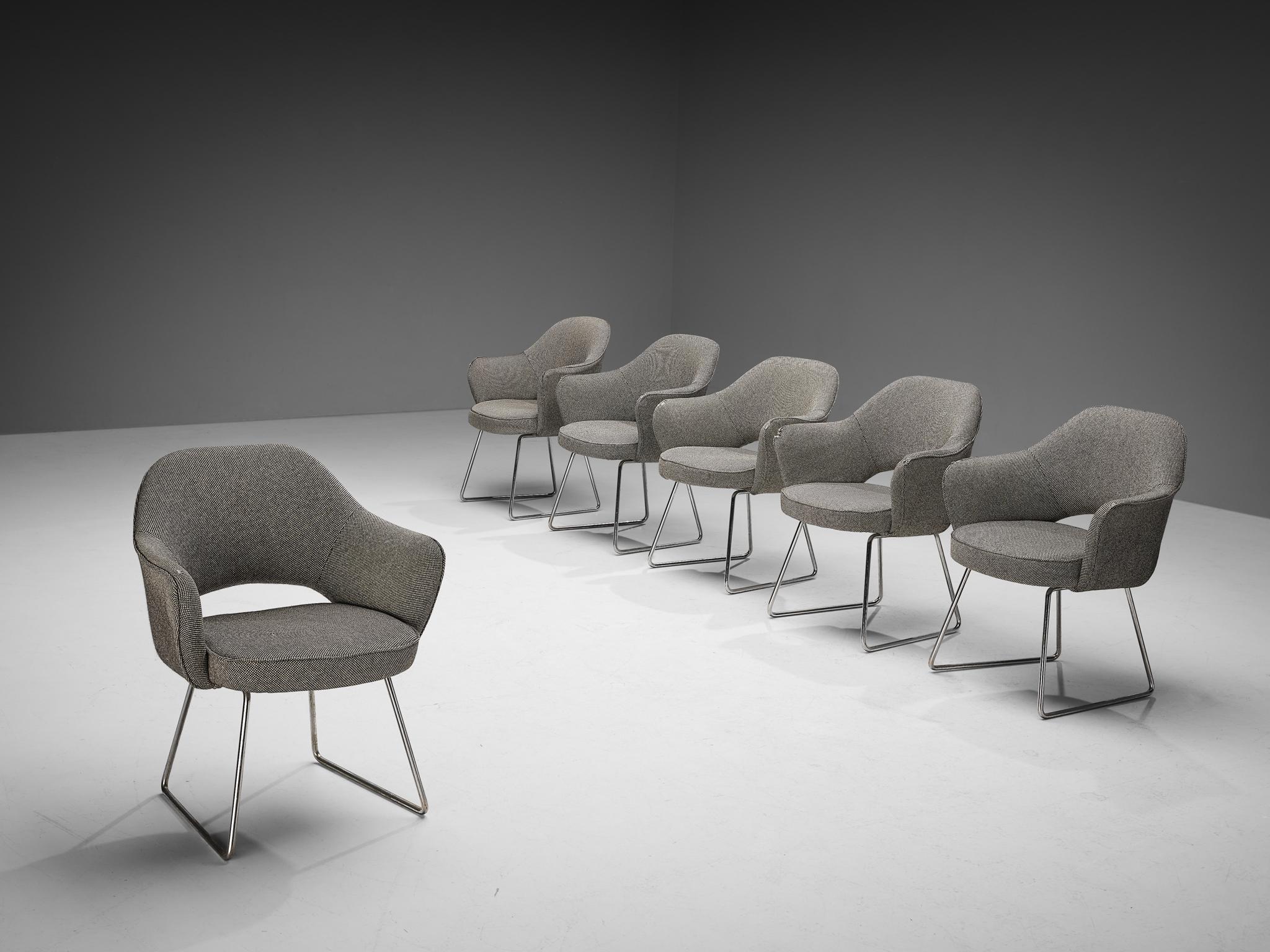 Mid-Century Modern Eero Saarinen for Knoll Set of Twelve ‘Conference’ Armchairs of UNESCO Paris  For Sale