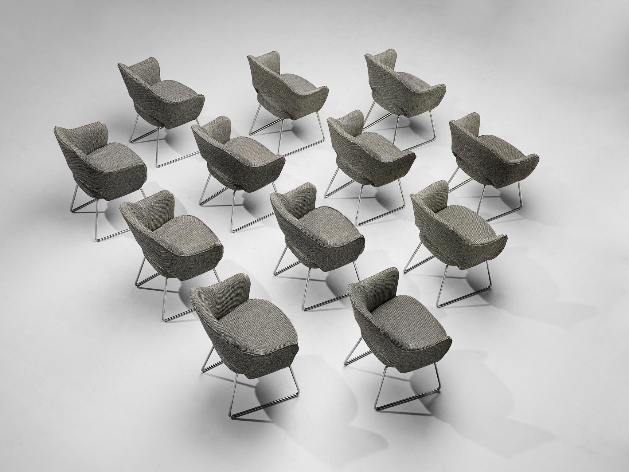 Français Eero Saarinen pour Knoll Ensemble de douze fauteuils de conférence de l'UNESCO à Paris  en vente