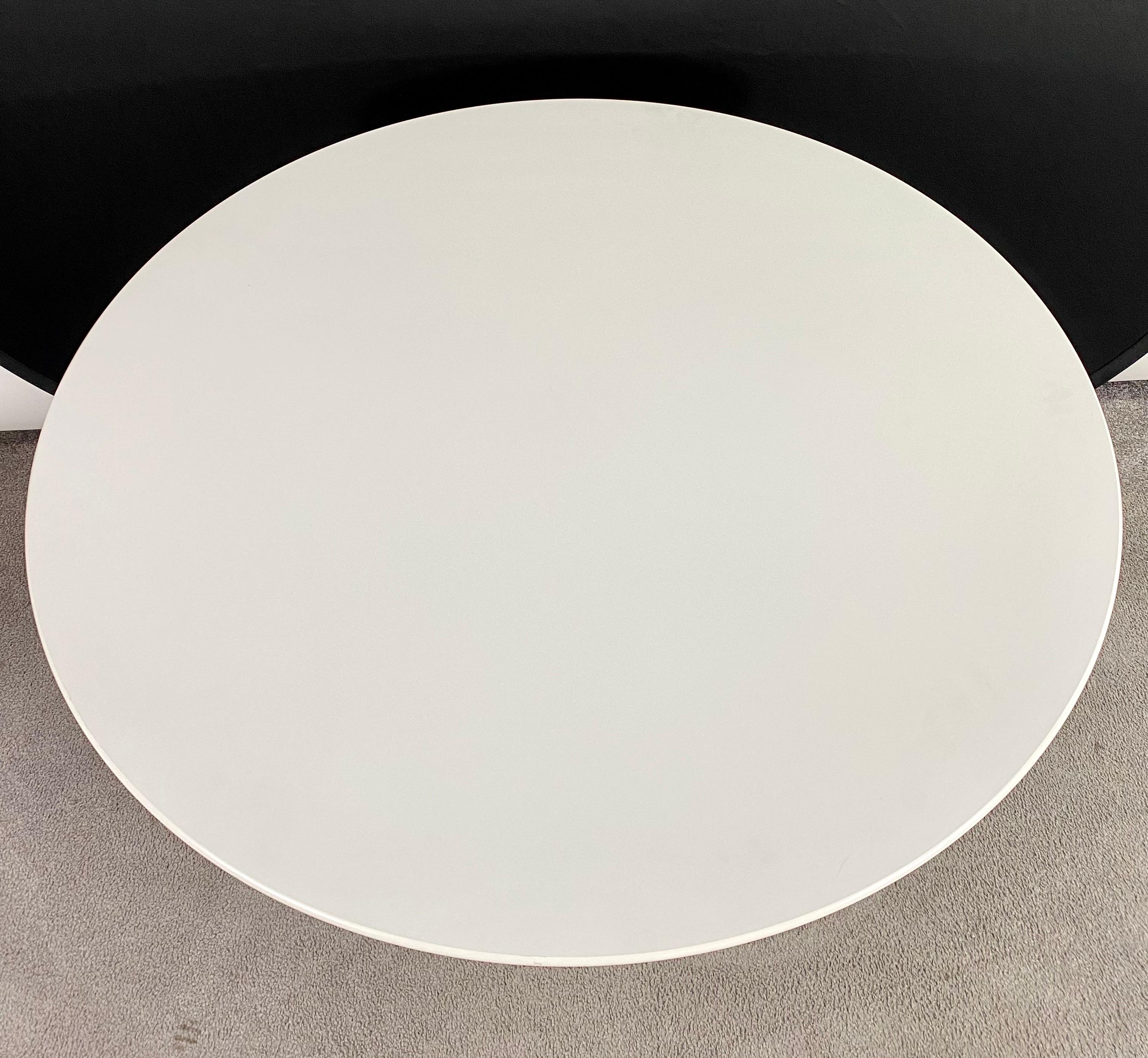 Eero Saarinen for Knoll Studios MCM Tulip White Dining or Center Table, Signed  2