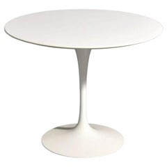 Retro Eero Saarinen for Knoll Studios MCM Tulip White Dining or Center Table, Signed 