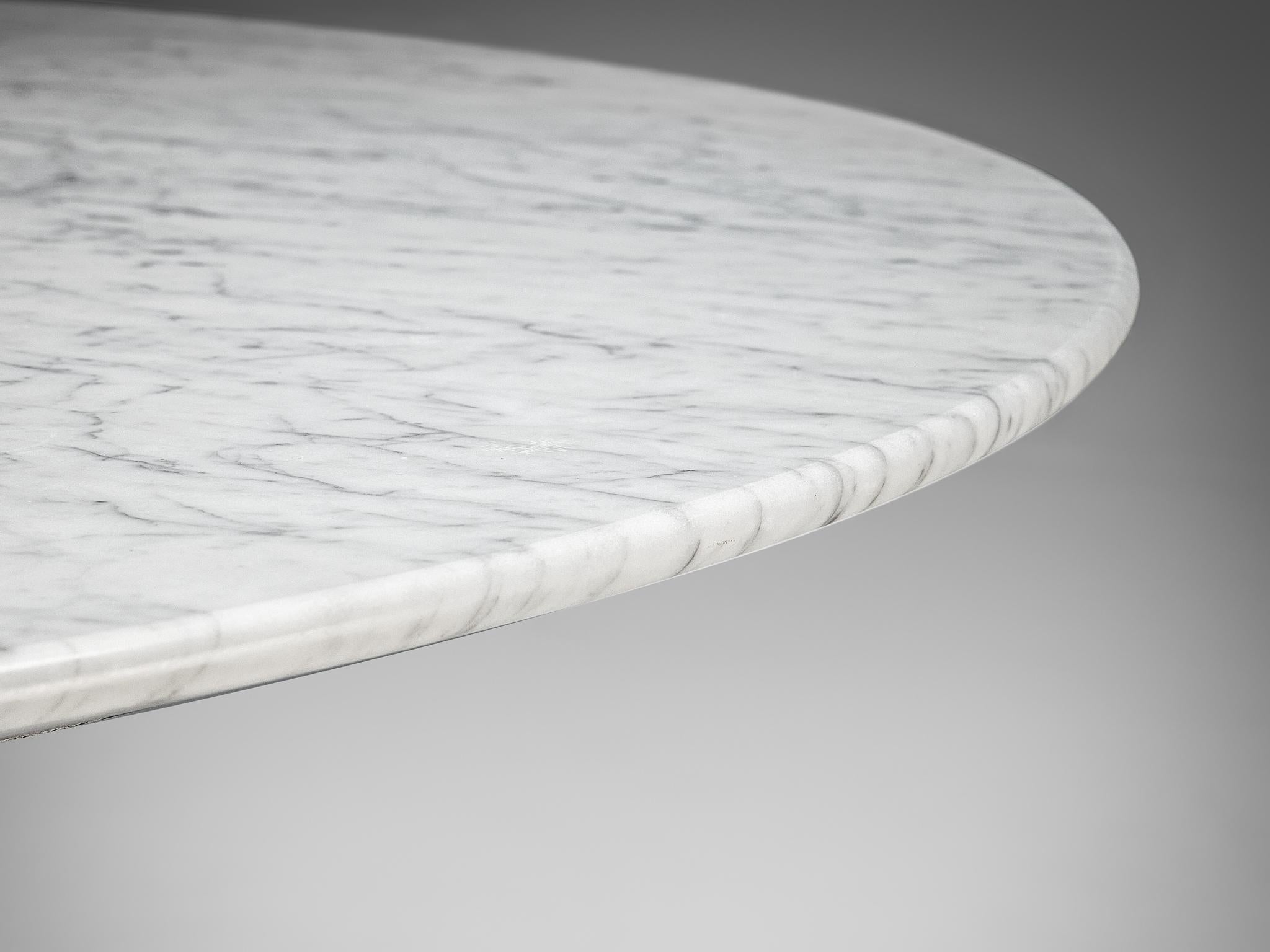 Eero Saarinen for Knoll 'Tulip' Dining Table with Carrara Marble Top  For Sale 2