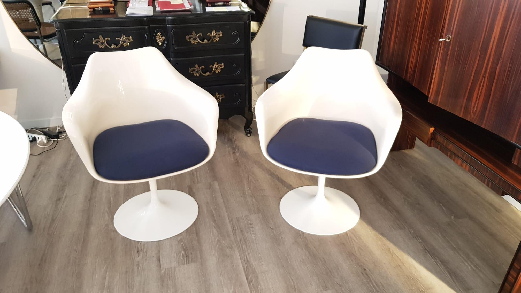 Italian Eero Saarinen for Knoll Tulip Pedestal Armchairs 1 Available