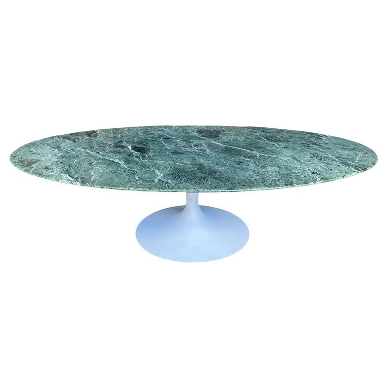 Eero Saarinen for Knoll Vintage Tulip Coffee Table in Verdi Alpi