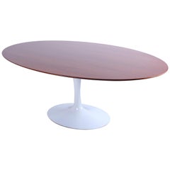 Eero Saarinen for Knoll Walnut Oval Dining Table